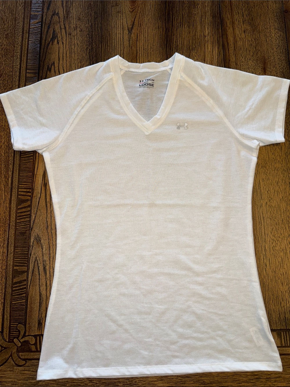 Under Armour White V-Neck Performance Tee - Women's